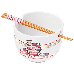 Миска Hello Kitty Nissin Керамическая Миска для Рамена с палочками 591.5 мл - Фото 1