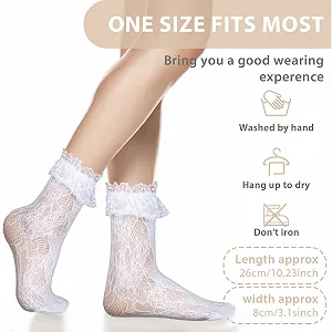 Шкарпетки з рюшами, Мереживні шкарпетки Жіночі synthetic.ua - Фото 1