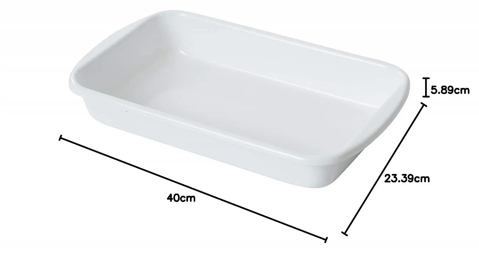 Форма для запікання Riess Classic 0435-033 Емальована 36/21 Біла, фото №2