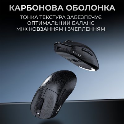 Мышка Ajazz AJ199 MAX Carbon fiber Wireless/Bluetooth/USB Black (AJ199-MAX-B), фото №9 Мышка Ajazz AJ199 MAX Carbon fiber Wireless/Bluetooth/USB Black (AJ199-MAX-B), фото №9
