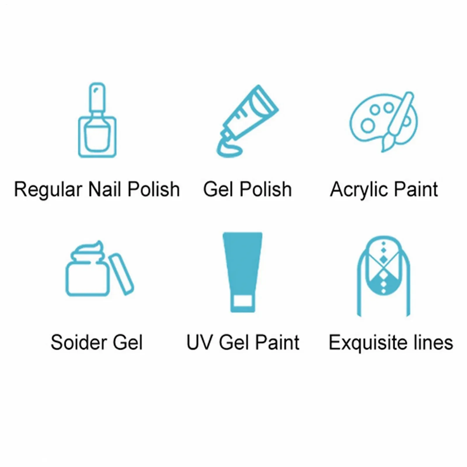 Кисть для дизайна ногтей Nageldesign-Pinsel Маленький инструмент для дотса для гелевого дизайна, фото №6