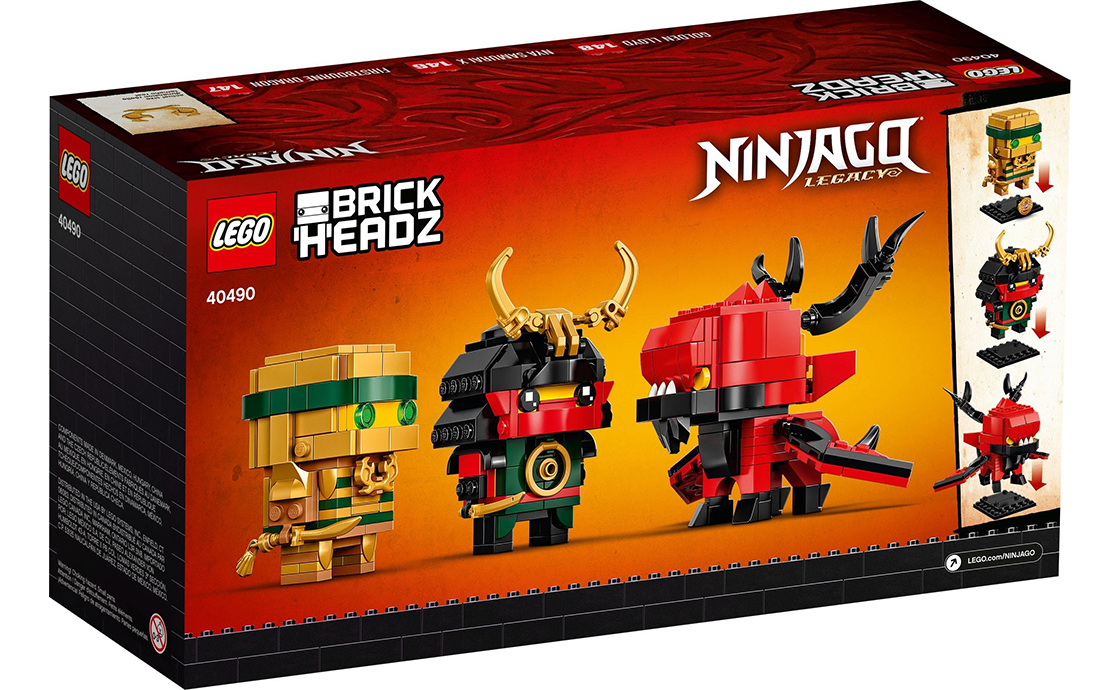Детский конструктор LEGO Brick Headz 10-я годовщина Ninjago (40490), фото №3