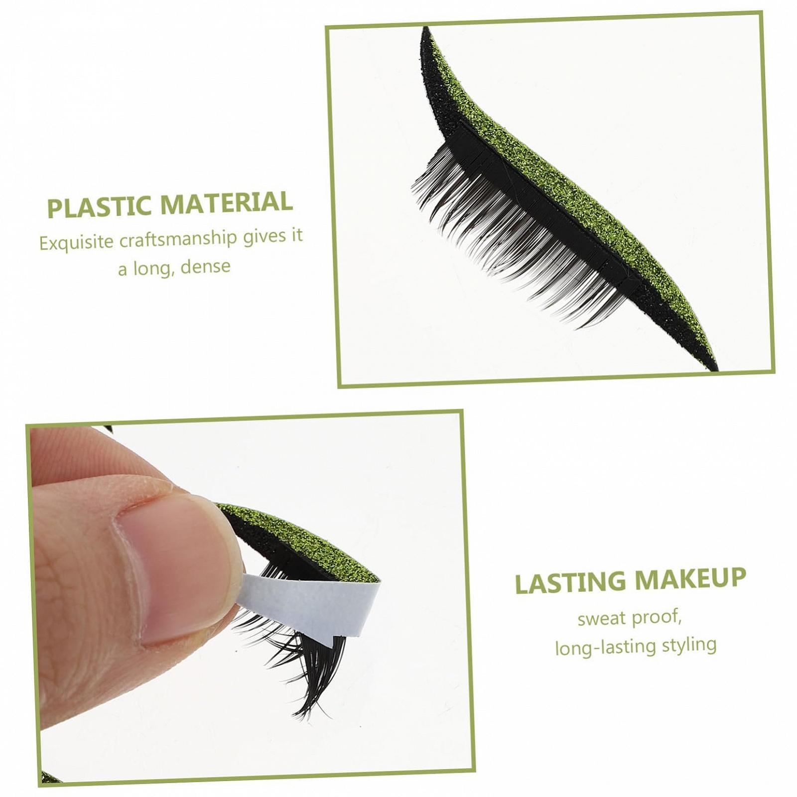 Наклейки накладні вії Healvian 12 пар самоклеючі смужки підводки для очей, фото №6