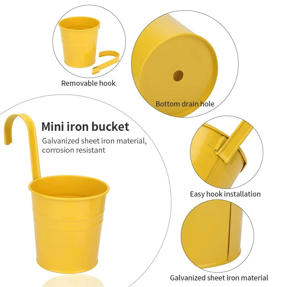 Подвесные цветочные горшки YiliYa металлические 4 шт. Разноцветный, фото №3