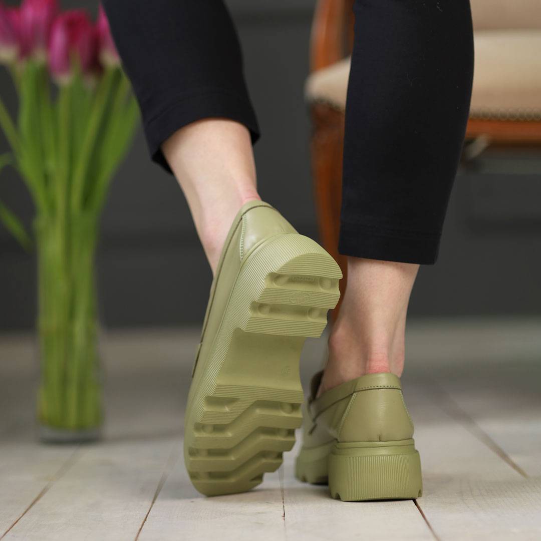 Туфлі Лофери жіночі шкіряні 4S 584059 Авокадо 36 38 40 41, фото №5 Туфлі Лофери жіночі шкіряні 4S 584059 Авокадо 36 38 40 41, фото №5