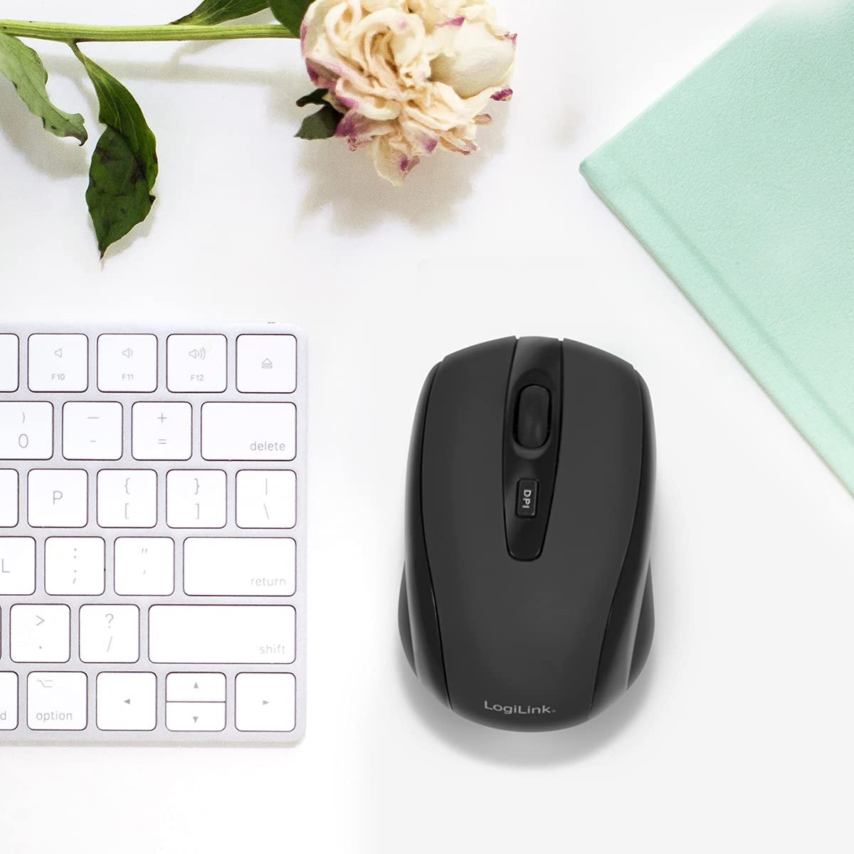 Миша LogiLink Micro 2.4G Optical Wireless Чорний, фото №5