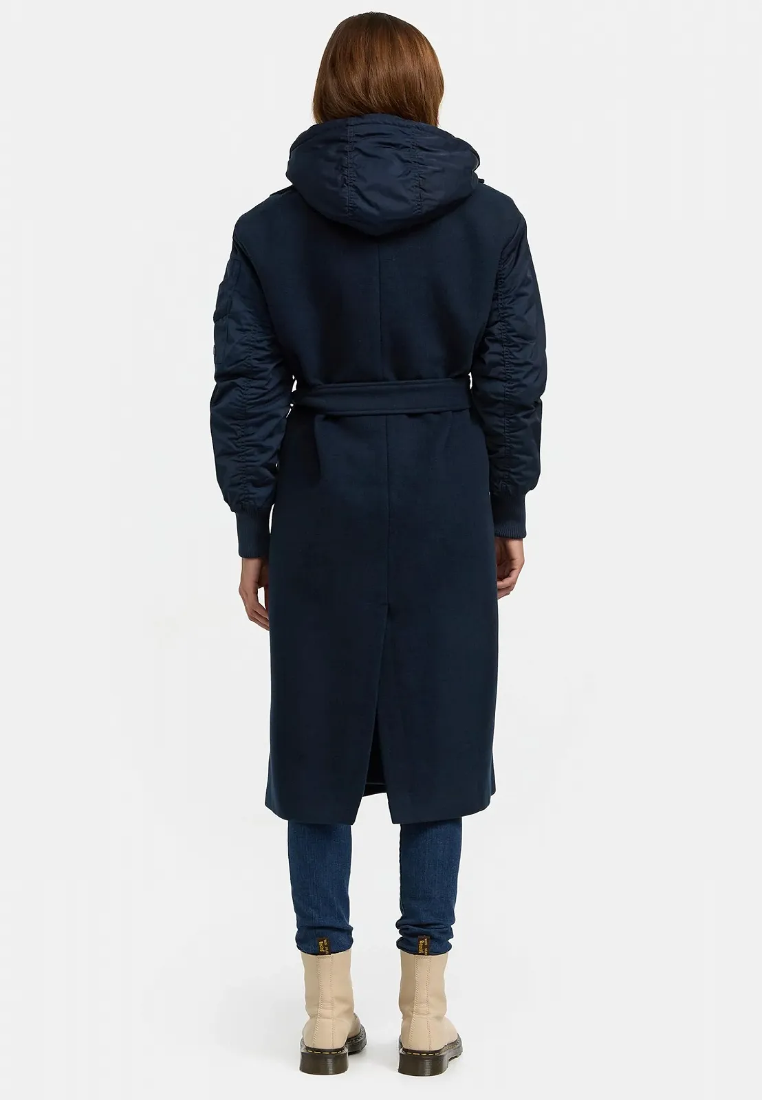 Переходное пальто Marikoo Tjadee 16 Женское Теплое Длинное съемный капюшон и пояс, фото №7