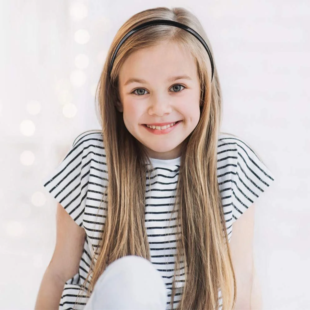 Обруч для волосся Пластик Чорний, 36 шт, фото №4