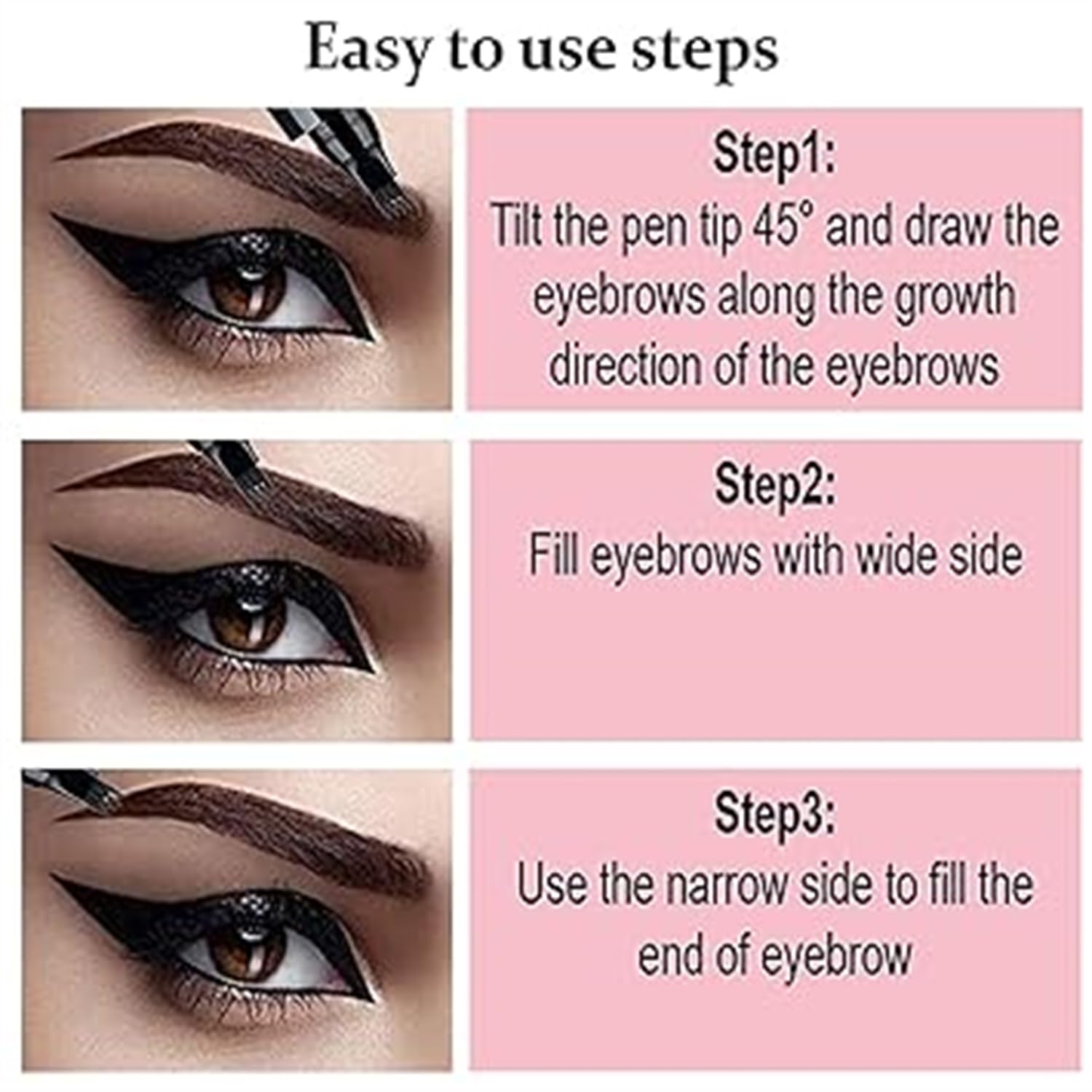 Ручка заповнювач водостійка для брів/бороди чорна, фото №7 Ручка заповнювач водостійка для брів/бороди чорна, фото №7