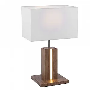 Настільна лампа LeuchtenDirekt Імітація дерева 1x E27+5 Вт-600 лм Димована Біла - Фото 1