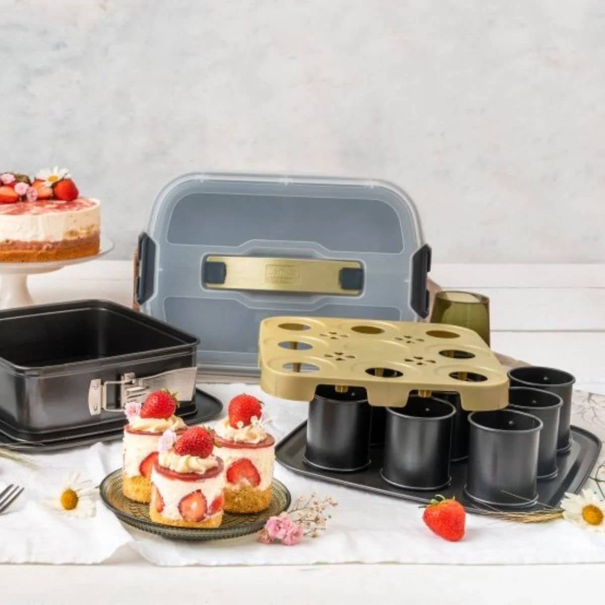 Форма для десертів та запікання Zenker Bake, Click & Go 34 x 24,5 x 8 см з кришкою, фото №2