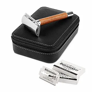 Безопасная бритва Störtebekker Premium Solingen Wood набор с футляром и 10 лезвиями - Фото 1