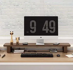 Подставка под монитор, Vintage Walnut Подставка для экрана компьютера/ноутбука, высота 12 см, эргономичная подставка для офисного домашнего рабочего стола - Фото 1