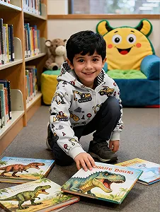 Худи CM-Kid для мальчиков, на молнии, теплая кофта с длинными рукавами, детская куртка с капюшоном и цифровым принтом, размер 92-122 synthetic.ua - Фото 1