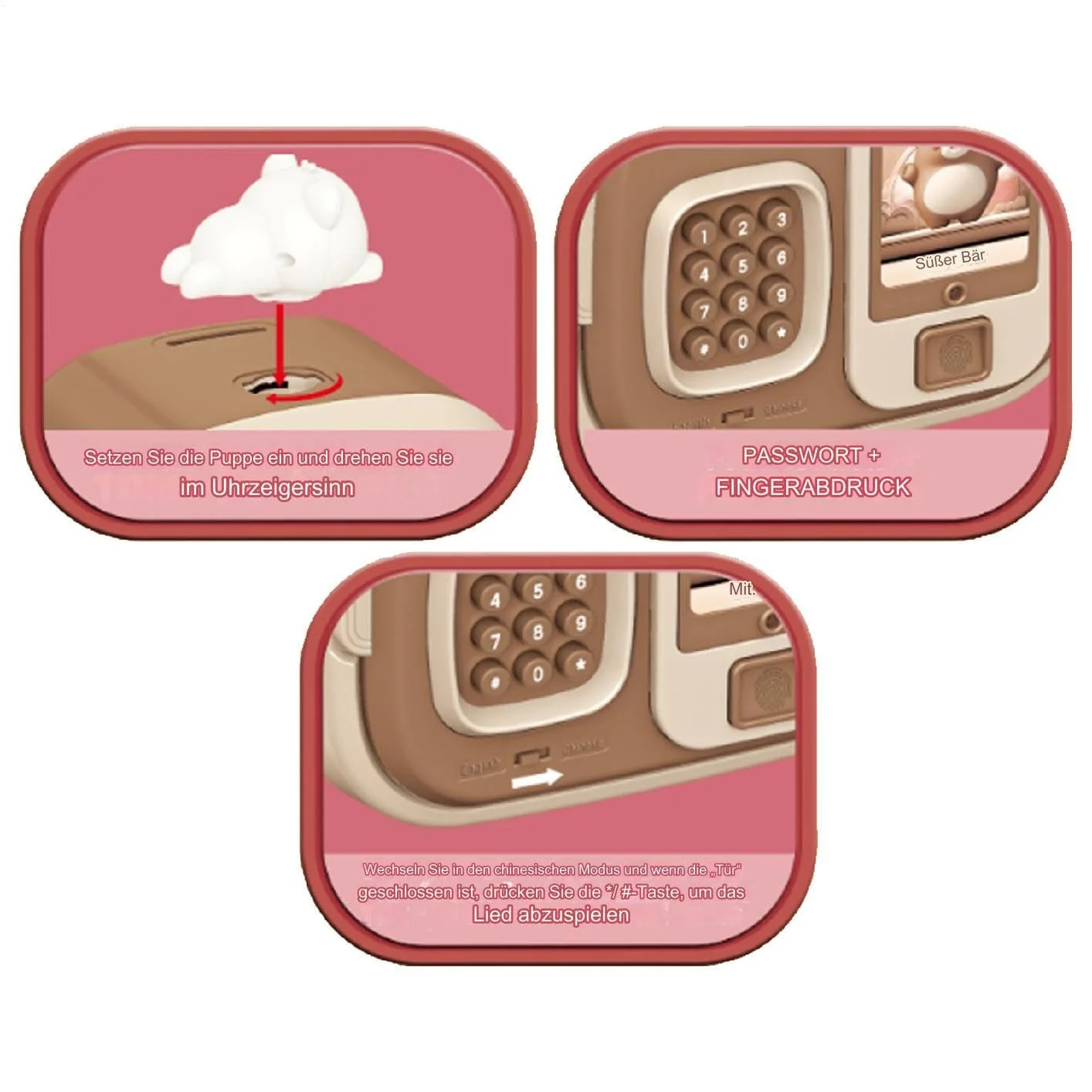 Скарбничка Smart з автоматичним купюроприймачем та відбитком пальця звукові ефекти, фото №9