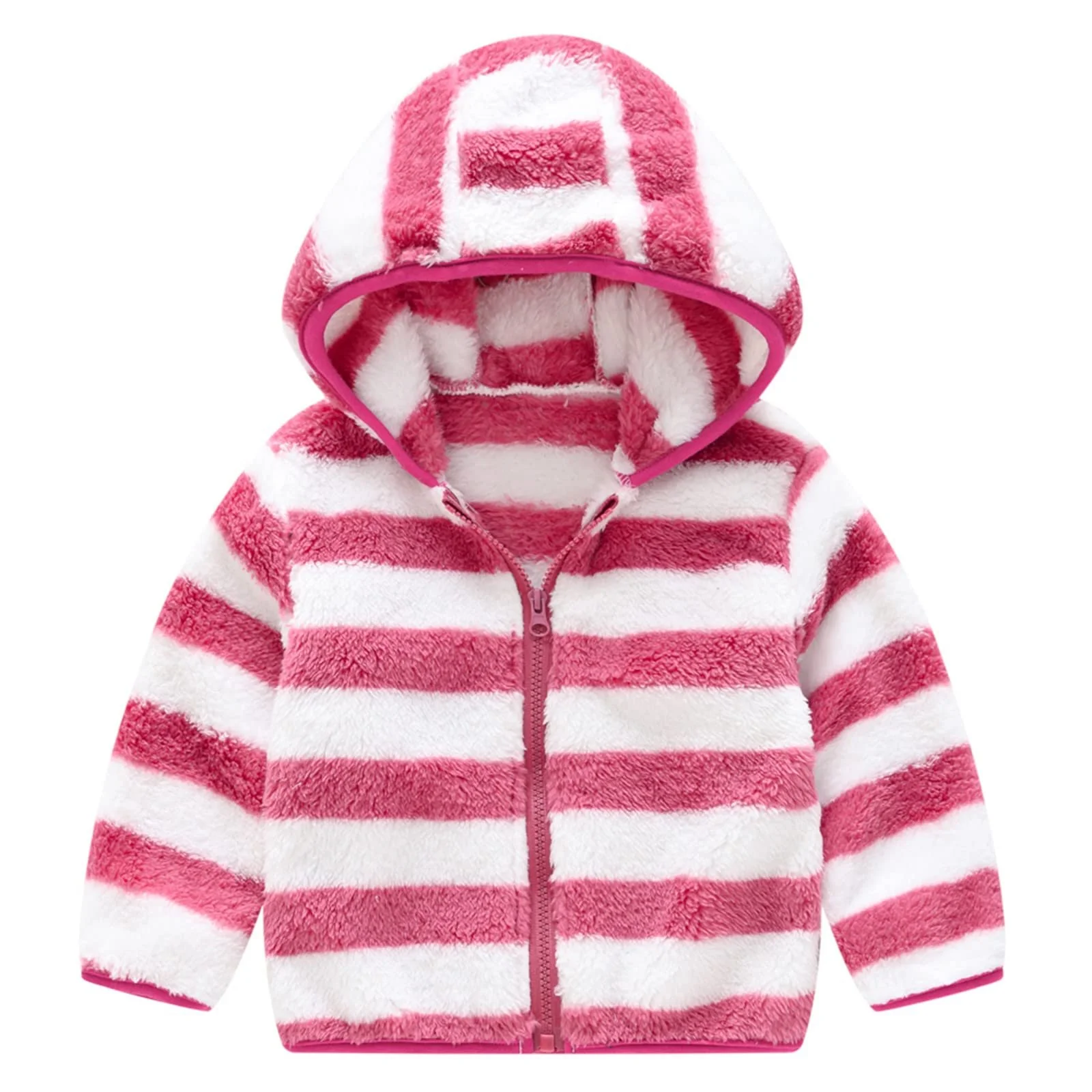 Флісова куртка для малюків, смугаста, з довгими рукавами, фото №3