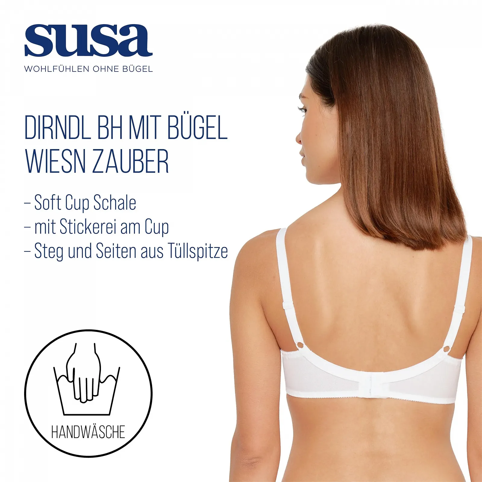 Бюстгальтер пуш-ап SUSA Wiesn-Zauber Dirndl на кісточках з вишитими м'якими чашками, фото №3 Бюстгальтер пуш-ап SUSA Wiesn-Zauber Dirndl на кісточках з вишитими м'якими чашками, фото №3