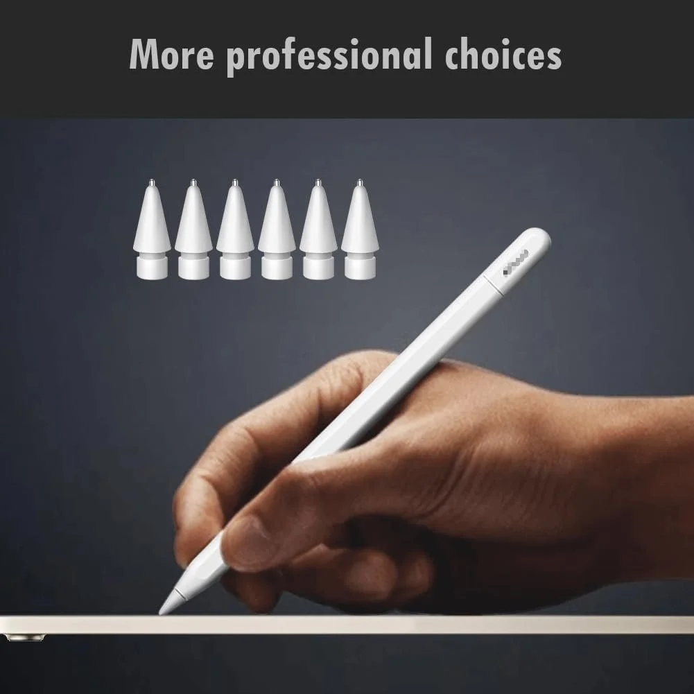 Наконечники для стилуса Apple Pencil 6 штук Medium Length, фото №7 Наконечники для стилуса Apple Pencil 6 штук Medium Length, фото №7