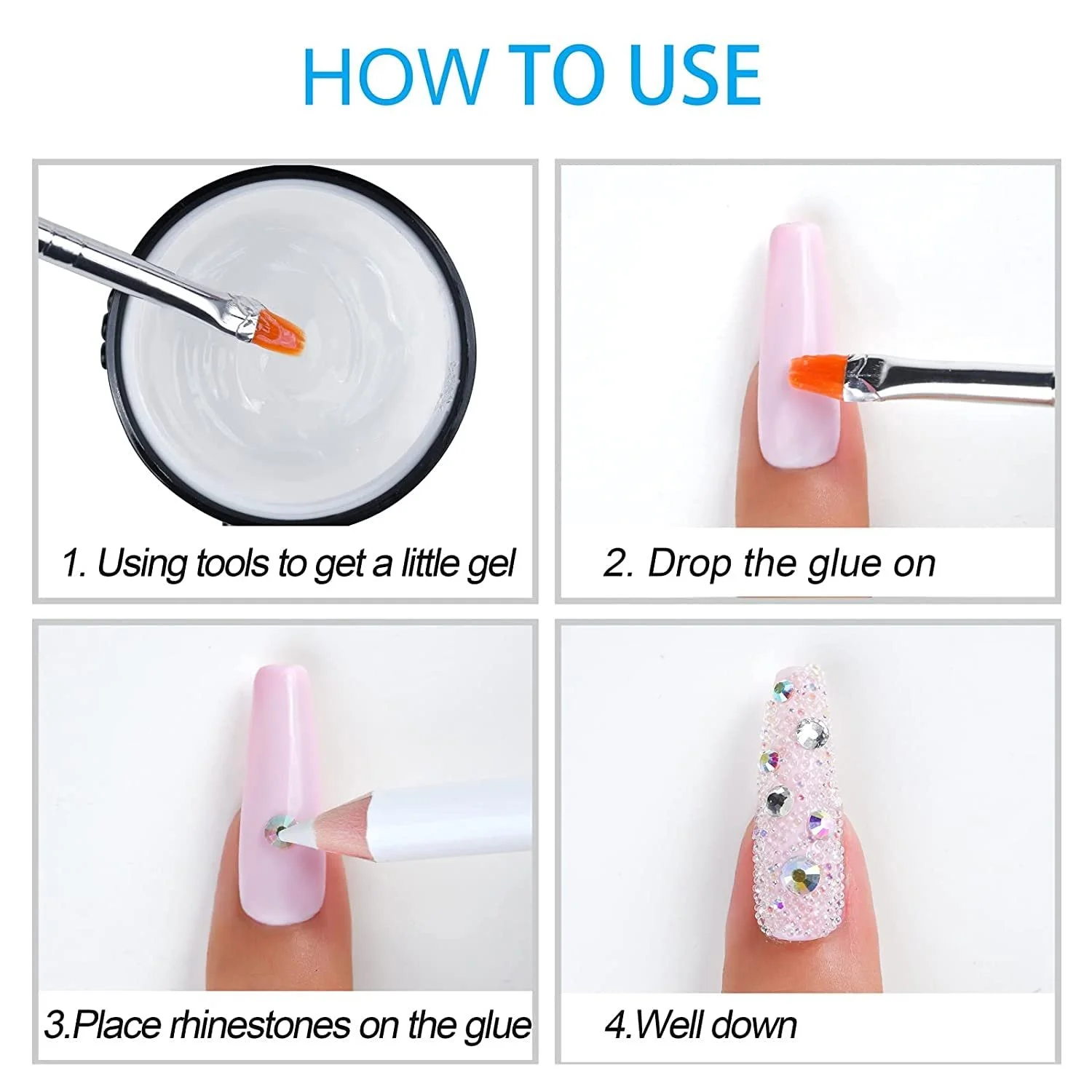 Набір страз кристали різних форм, перли, пінцет і олівець для підбору, фото №5 Набір страз кристали різних форм, перли, пінцет і олівець для підбору, фото №5