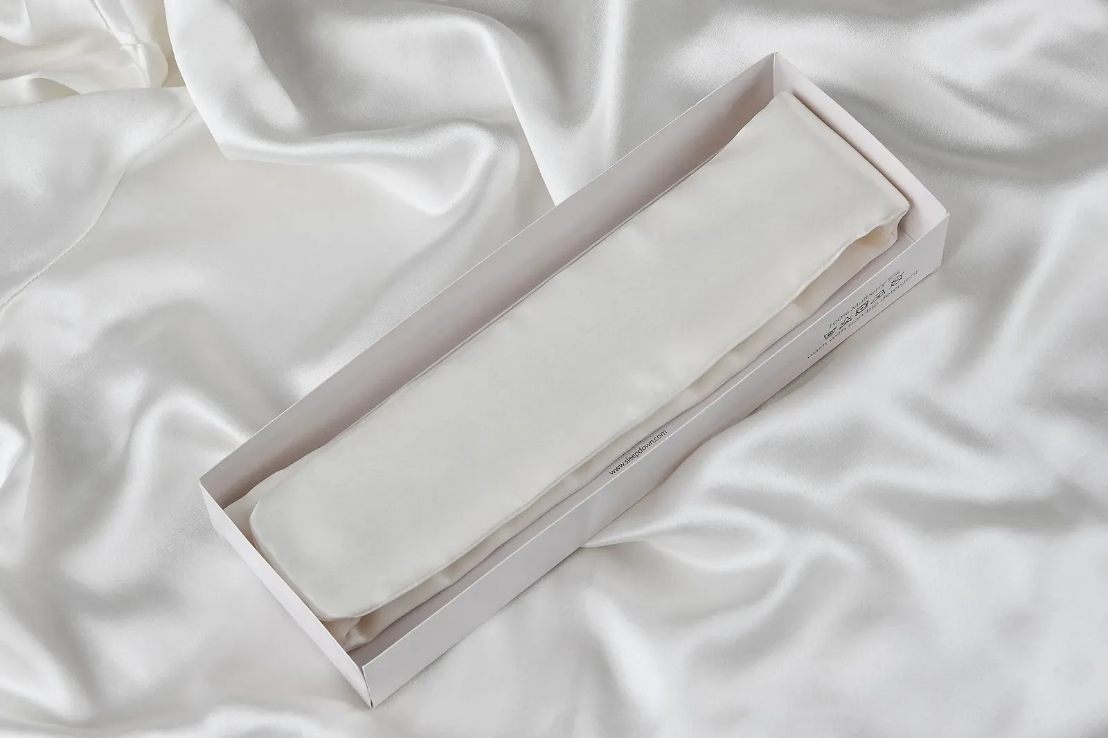 Пов'язка на голову з вузлом Sleepdown Ivory White, фото №2