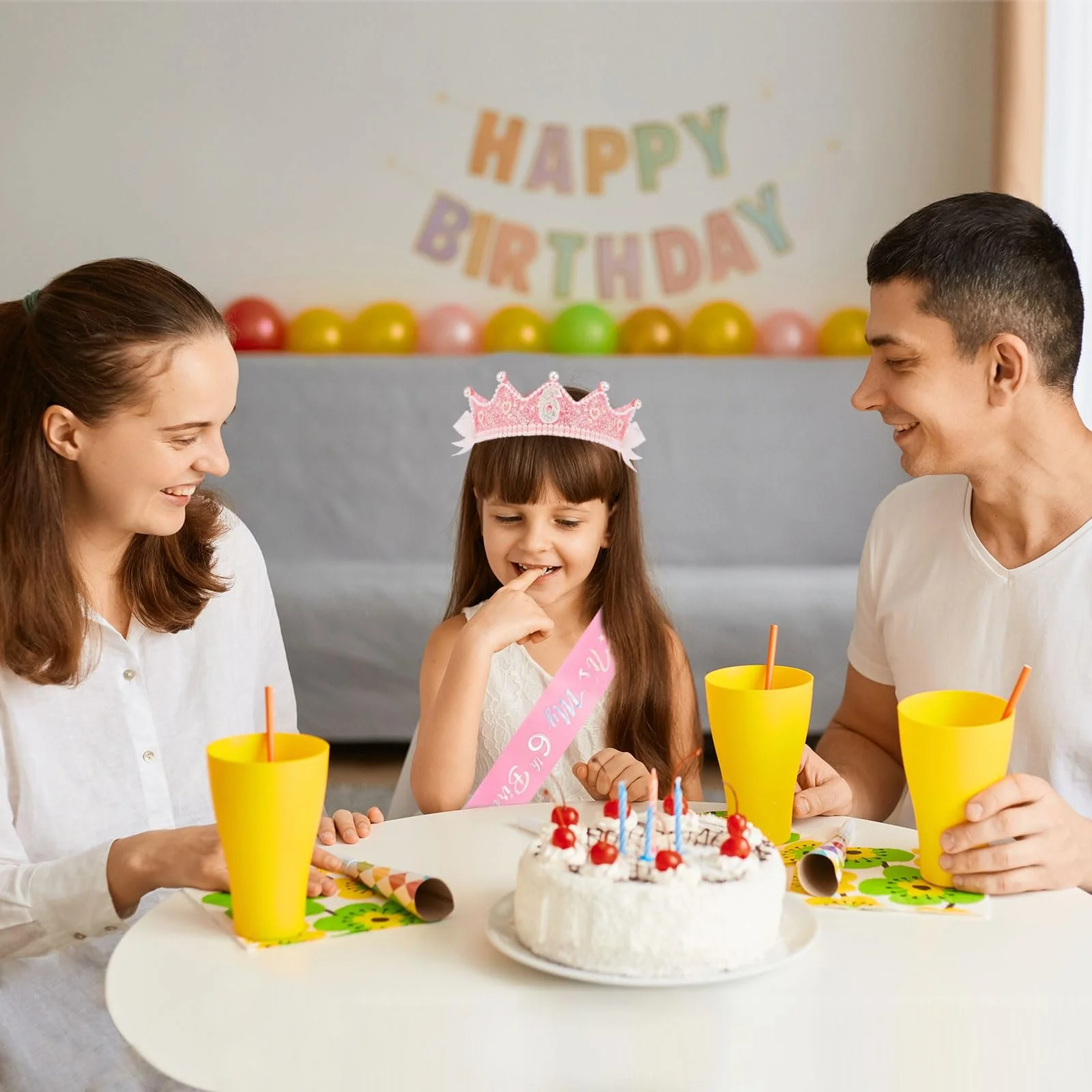 Корона Обруч Святкова для дівчинки Рожевий, фото №7