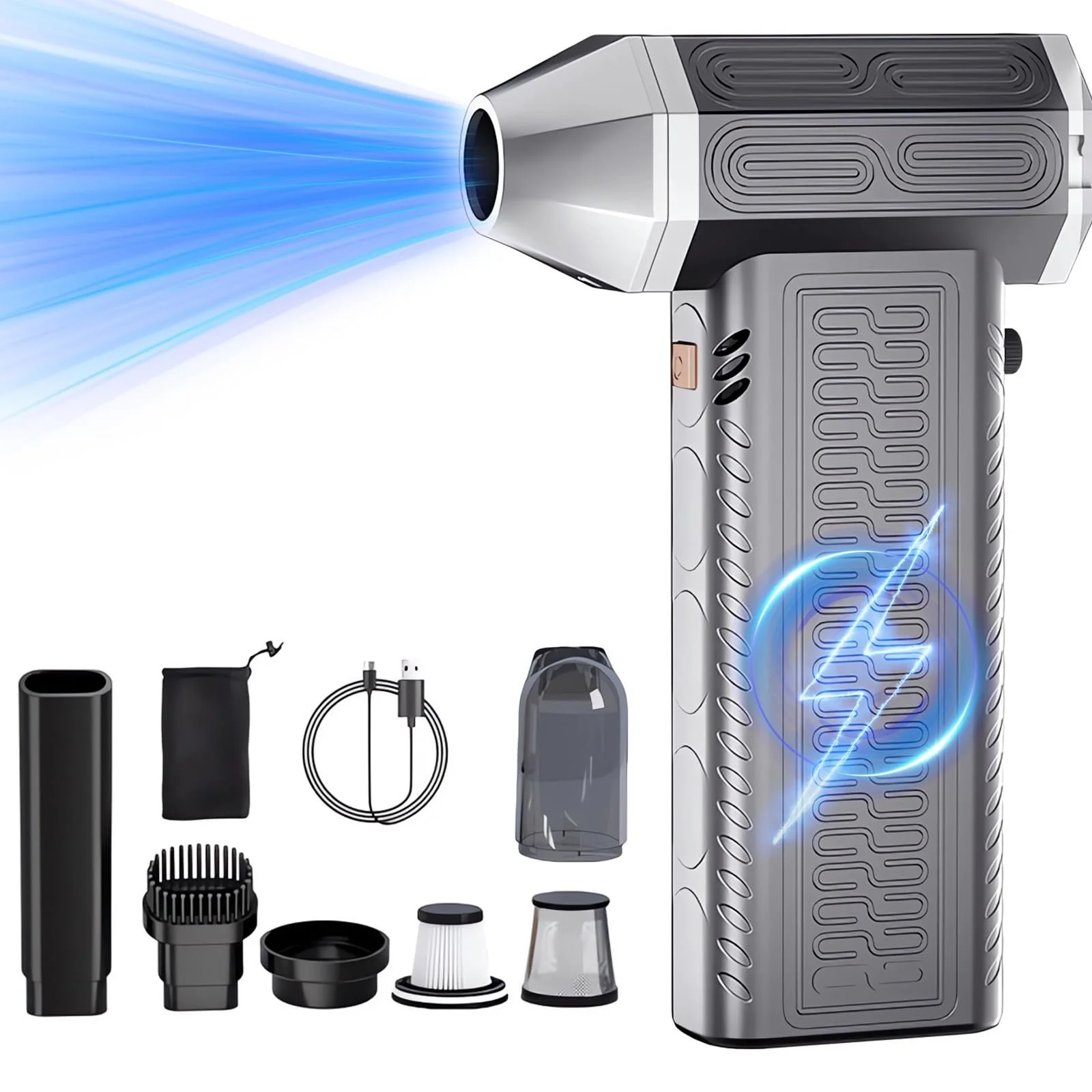 Электрический воздуходувка 3-в-1 8000 mAh плавная регулировка скорости, фото №1 Электрический воздуходувка 3-в-1 8000 mAh плавная регулировка скорости, фото №1