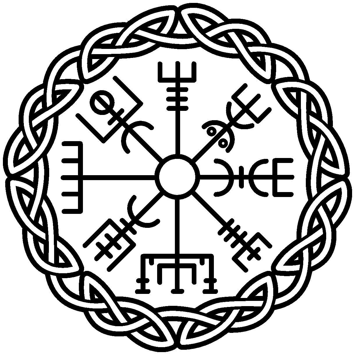 Наклейка на стіну Samunshi Vegvisir with Knot 1, фото №1 Наклейка на стіну Samunshi Vegvisir with Knot 1, фото №1