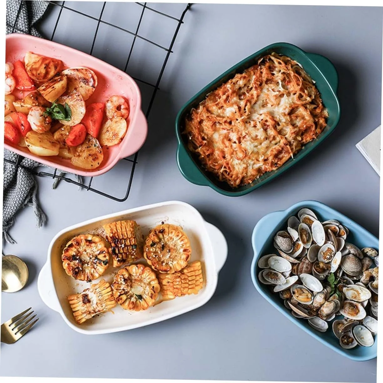 Форма для запікання керамічна зелена жаростійка універсальна, фото №3 Форма для запікання керамічна зелена жаростійка універсальна, фото №3