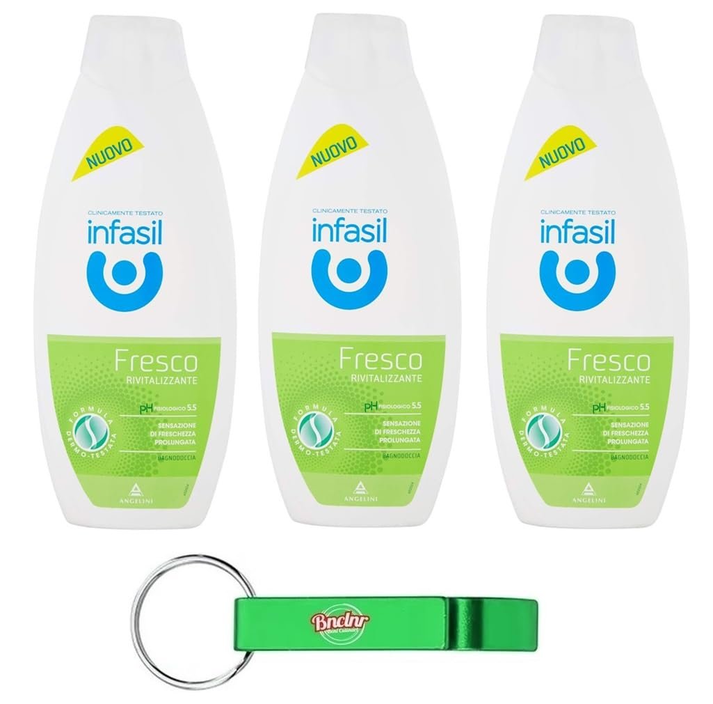 Гель для душу та ванни Infasil Fresh Ревіталізувальний 500 мл 3 шт., фото №1