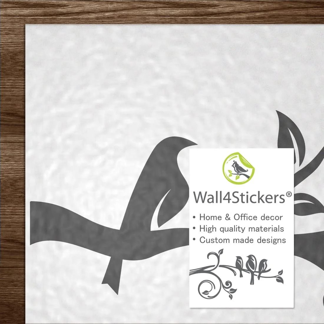 Наклейка на стіну Птахи на гілці Вінілова 1000 x 1000 мм, фото №7