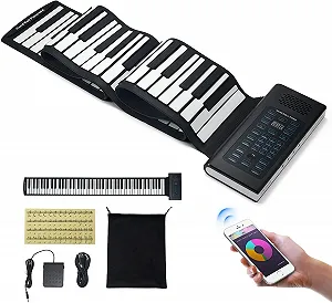 Піаніно VEVOR 88 Keys Roll Up Keyboard Piano Чорний - Фото 1