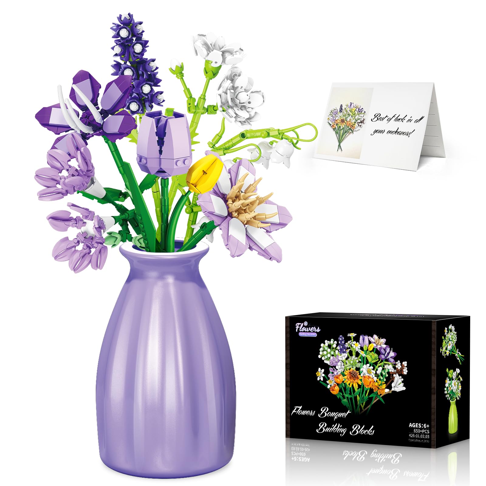 Конструктор JDMDKB Flower Set Декор Квітковий набір 659 шт., фото №1