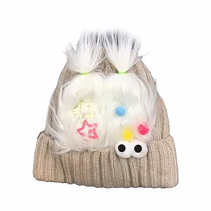 Шапка-бини Ldabrye Y2k для подростков, эластичная, с мультяшными большими глазами, защита ушей, зимняя, для взрослых, для велоспорта и лыж - Фото 1