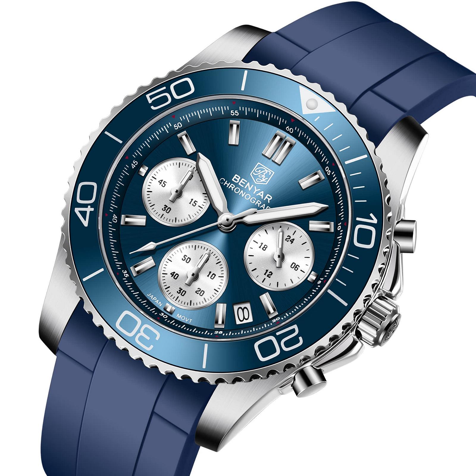 Беняр Аналоговий Чоловічий 30 м Водостійкий Нестійкий до Подряпин Нержавіюча Сталь Класичний Бізнес Міцний, фото №4