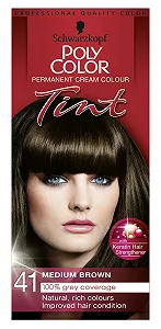 Краска для волос Schwarzkopf Poly Оттенок, Средне-коричневый № 41 - Упаковка из 3 штук - Фото 1