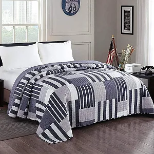 Покрывало Holistar Двуспальное стеганое лоскутное двухстороннее 150x200 см - Фото 1