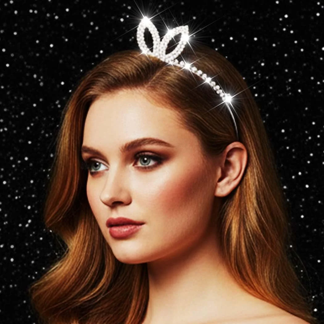 Обруч для волосся Reaky з кристалами, вушка кролика, фото №7 Обруч для волосся Reaky з кристалами, вушка кролика, фото №7