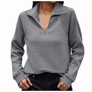 Женский свитшот с длинными рукавами Workou 2025, воротник-стойка, половинная молния, осень-зима, легкий, милый, College, модный свитшот - Фото 1