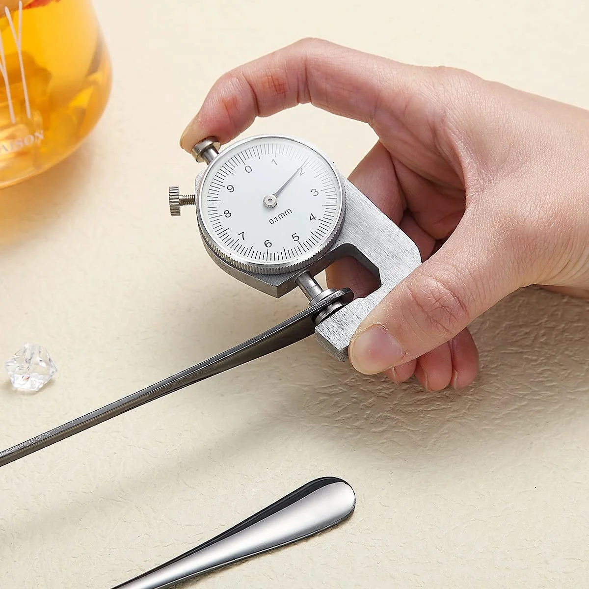 Ложка HOMQUEN з довгою ручкою, для розмішування кави, високоякісна нержавіюча сталь, фото №7