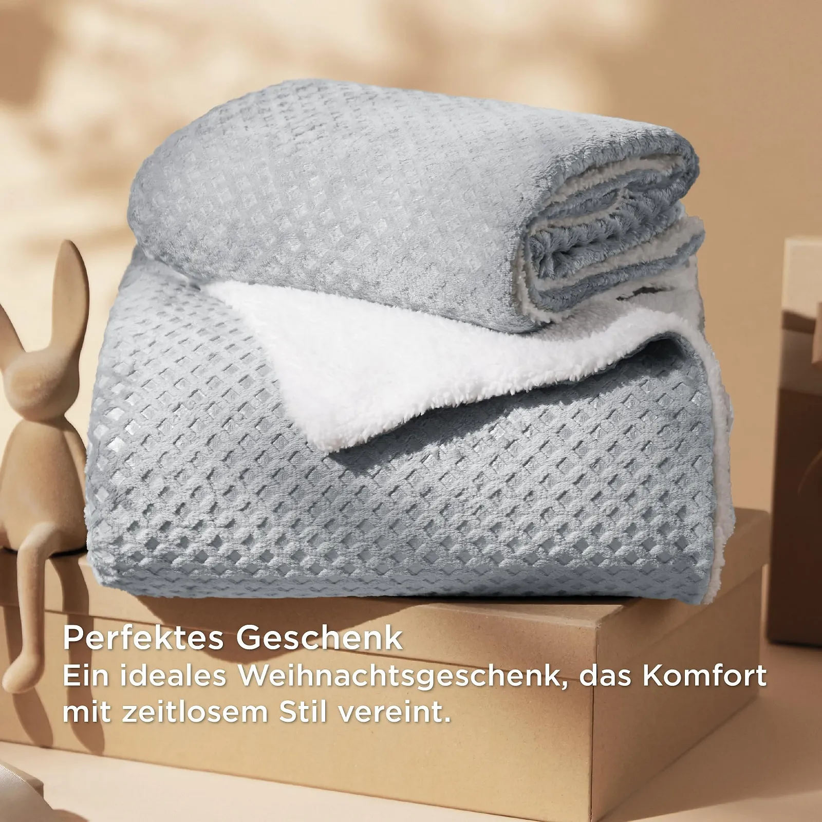 Комплект Постельного Белья BEDSURE Плюшевый 200 x 200 см Серый Зимнее, фото №7