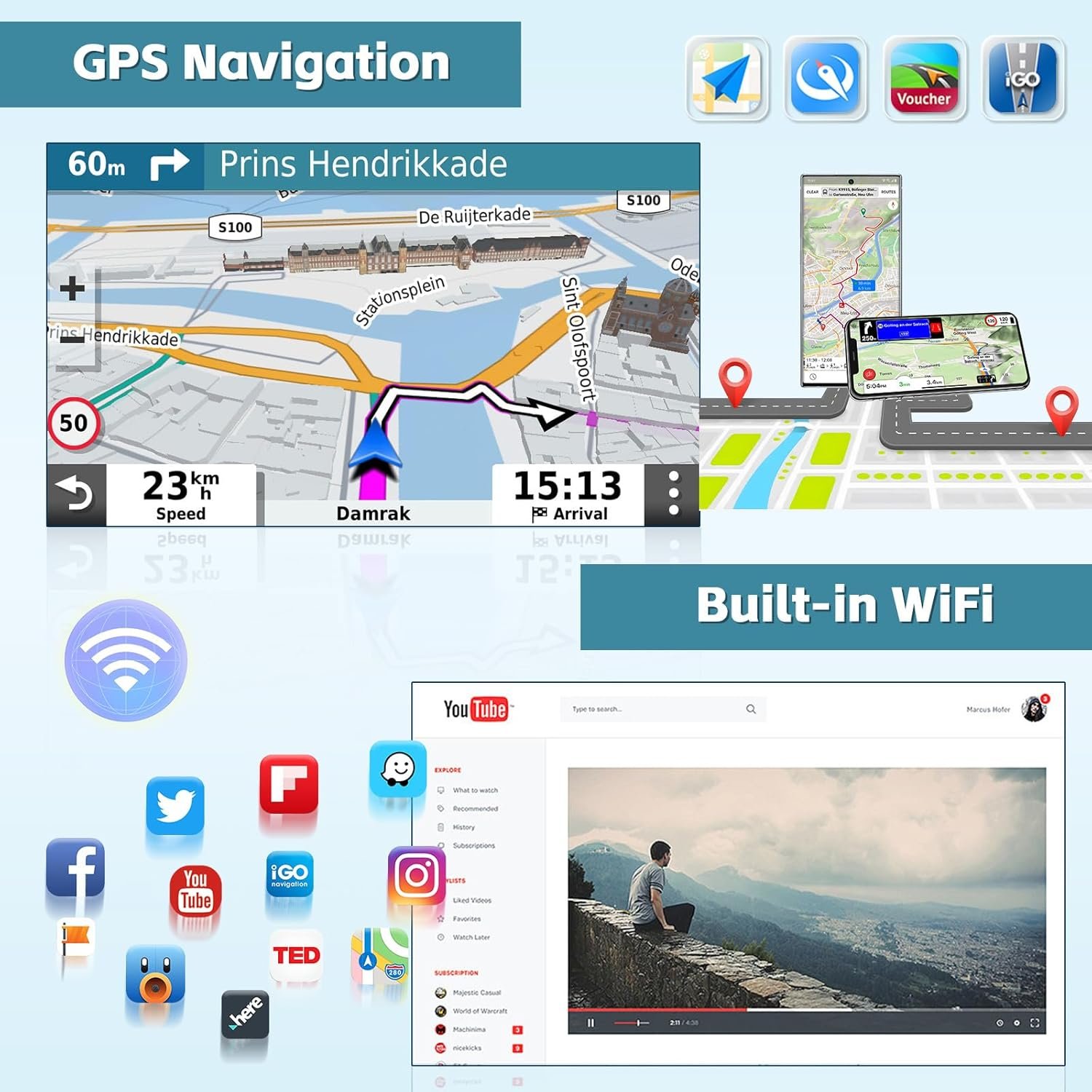 Штатная автомагнитола Hikity для Mazda 6 2007-2012 / 9" / Сенсорная / 6/128Гб / Android 13 / Apple CarPlay / Android Auto / Bluetooth / WI-FI / GPS / USB, фото №5