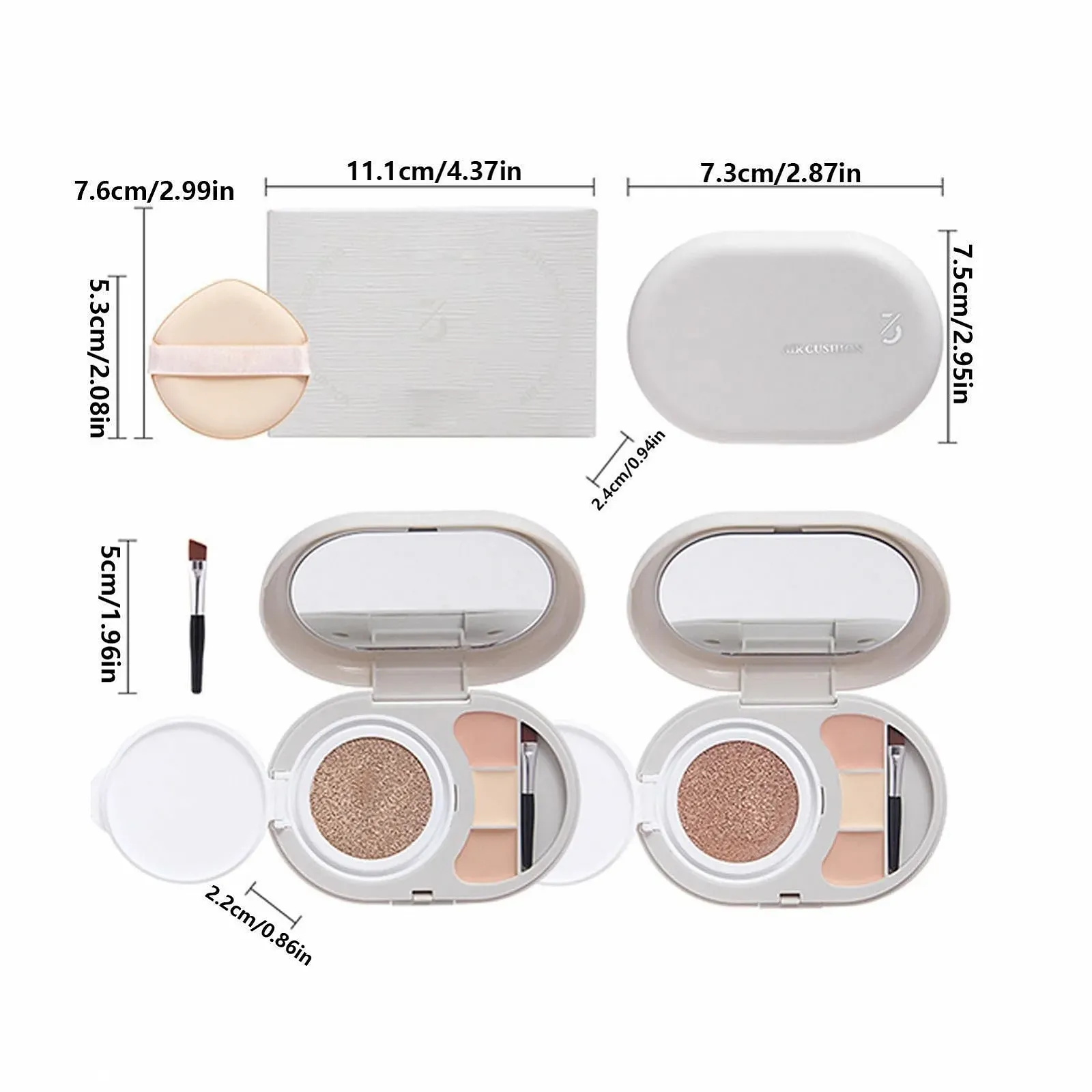 Палетка консилерів Lambo Триколірна палетка консилерів для обличчя, фото №6