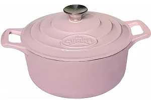 Каструля-сотейник La Cuisine Чавунна емальована 24 см 3.5 л Рожева synthetic.ua - Фото 1
