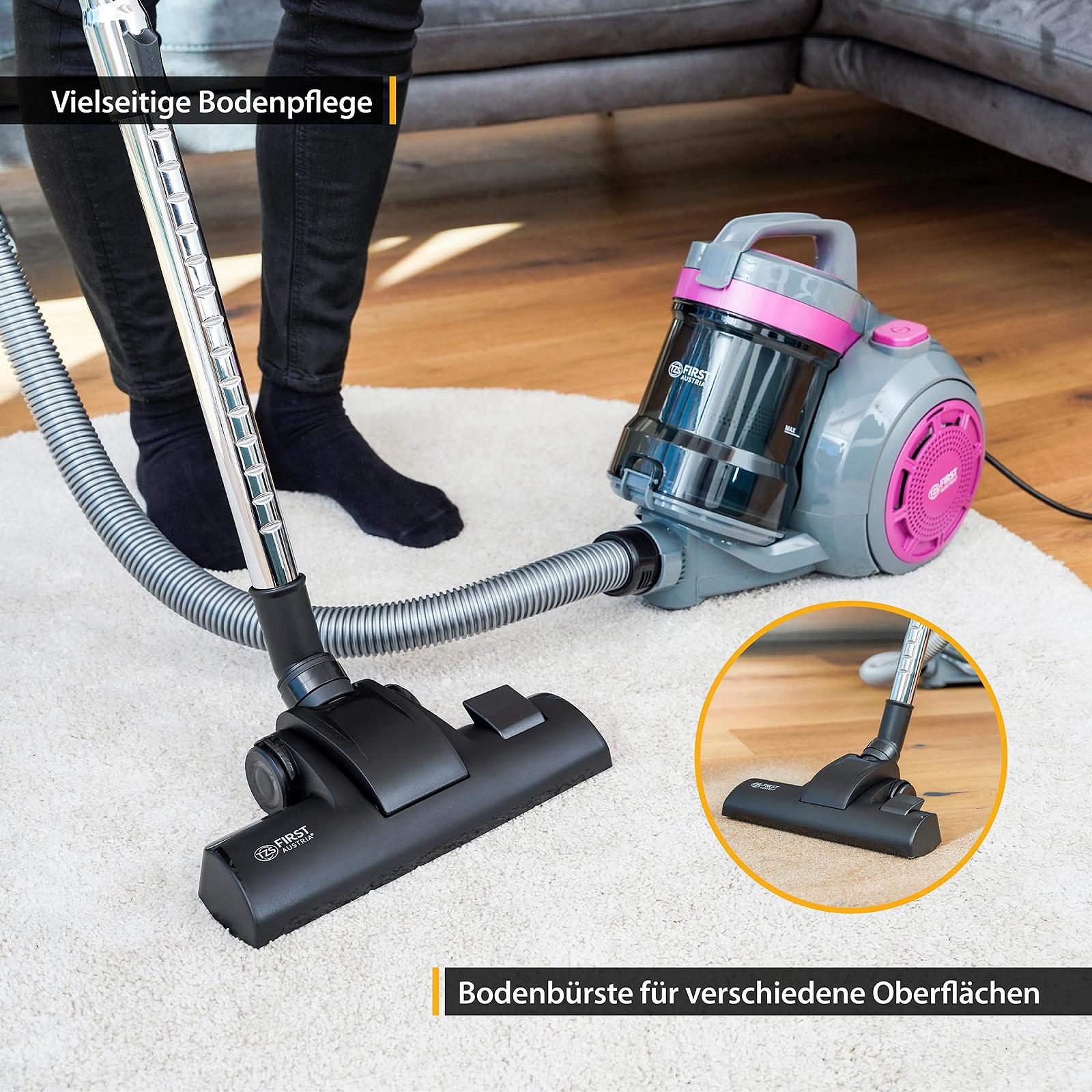 Пилосос TZS First Austria Безмішковий 800 Вт HEPA Фільтр для Алергіків 4.8 м Кабель 2 л Фіолетовий/Сірий, фото №3