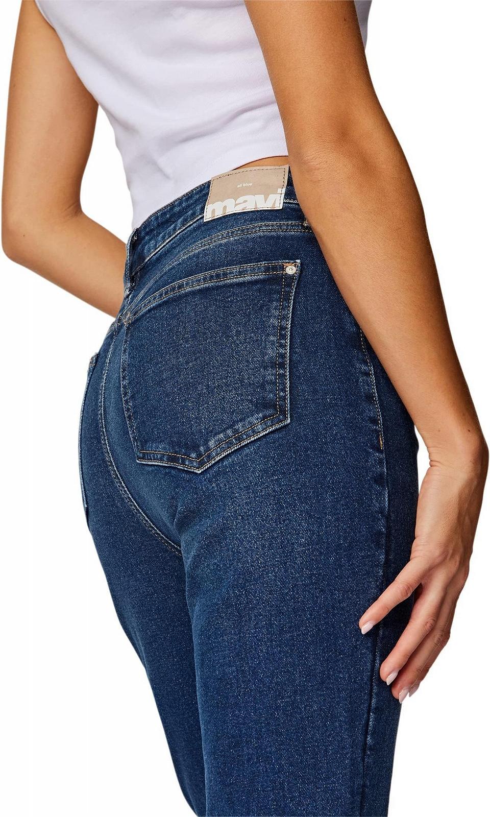 Женские джинсовые штаны MAVI SAMARA Deep Blue Brushed Denim - 25, фото №3