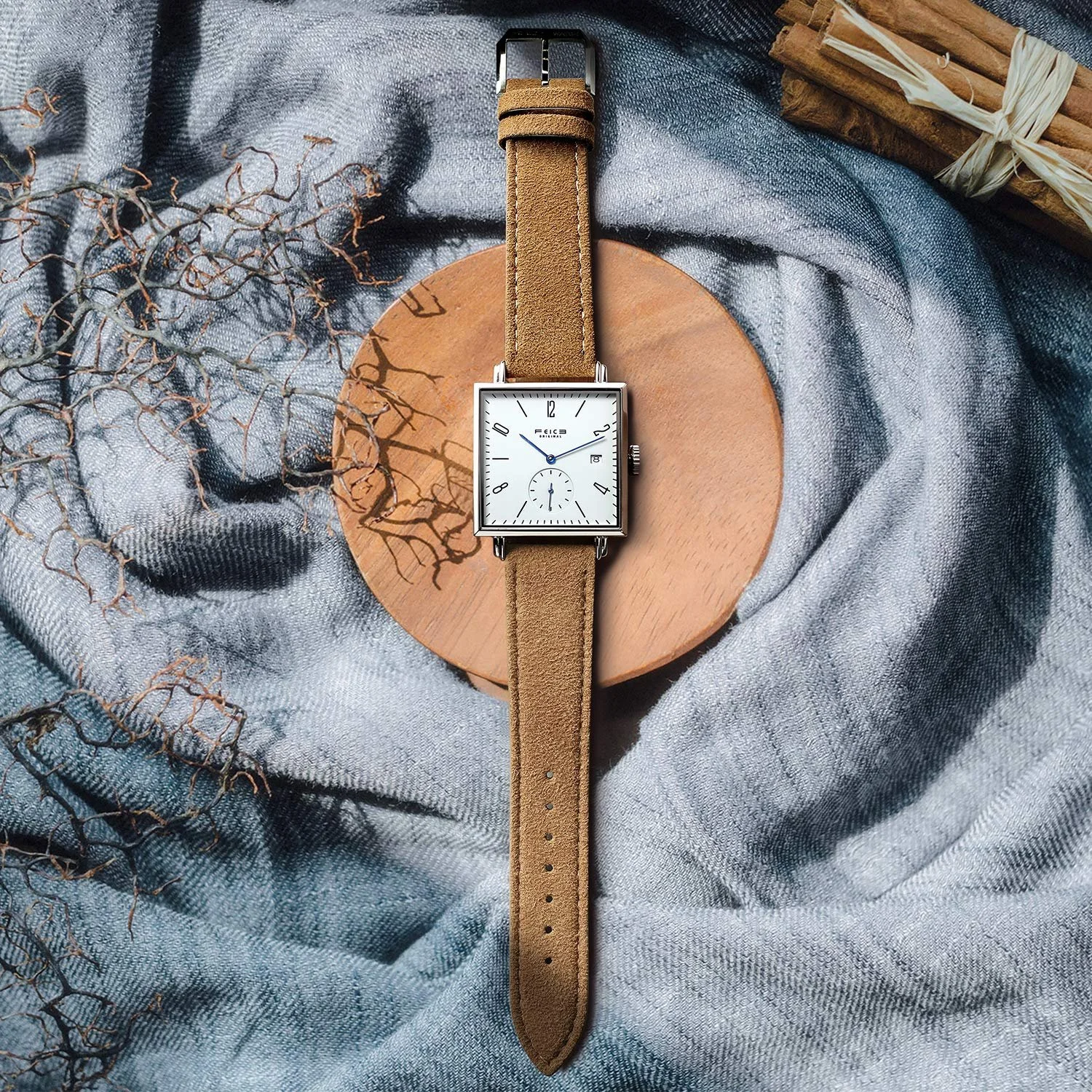 Механические часы-скелетон Feice FM301 Унисекс Квадратные Автоматические, сапфировое стекло и кожаный ремешок, диаметр: 34 мм, фото №7 Механические часы-скелетон Feice FM301 Унисекс Квадратные Автоматические, сапфировое стекло и кожаный ремешок, диаметр: 34 мм, фото №7