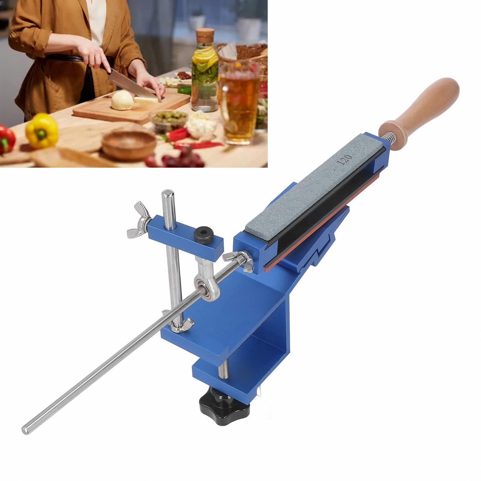 Набор для заточки ножей ручной профессиональный с 6 камнями и регулировкой угла алюминий нержавеющая сталь, фото №7