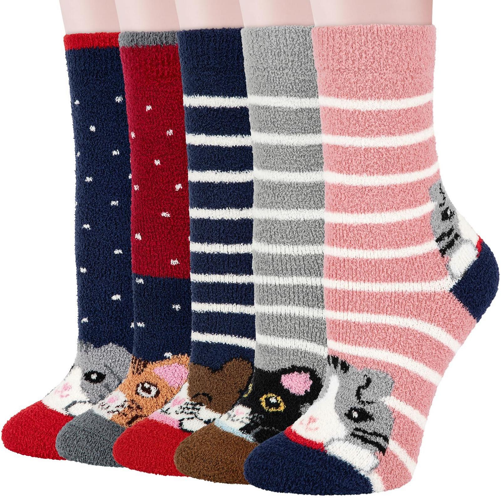 Пухнасті шкарпетки для жінок, 5 пар, фото №1