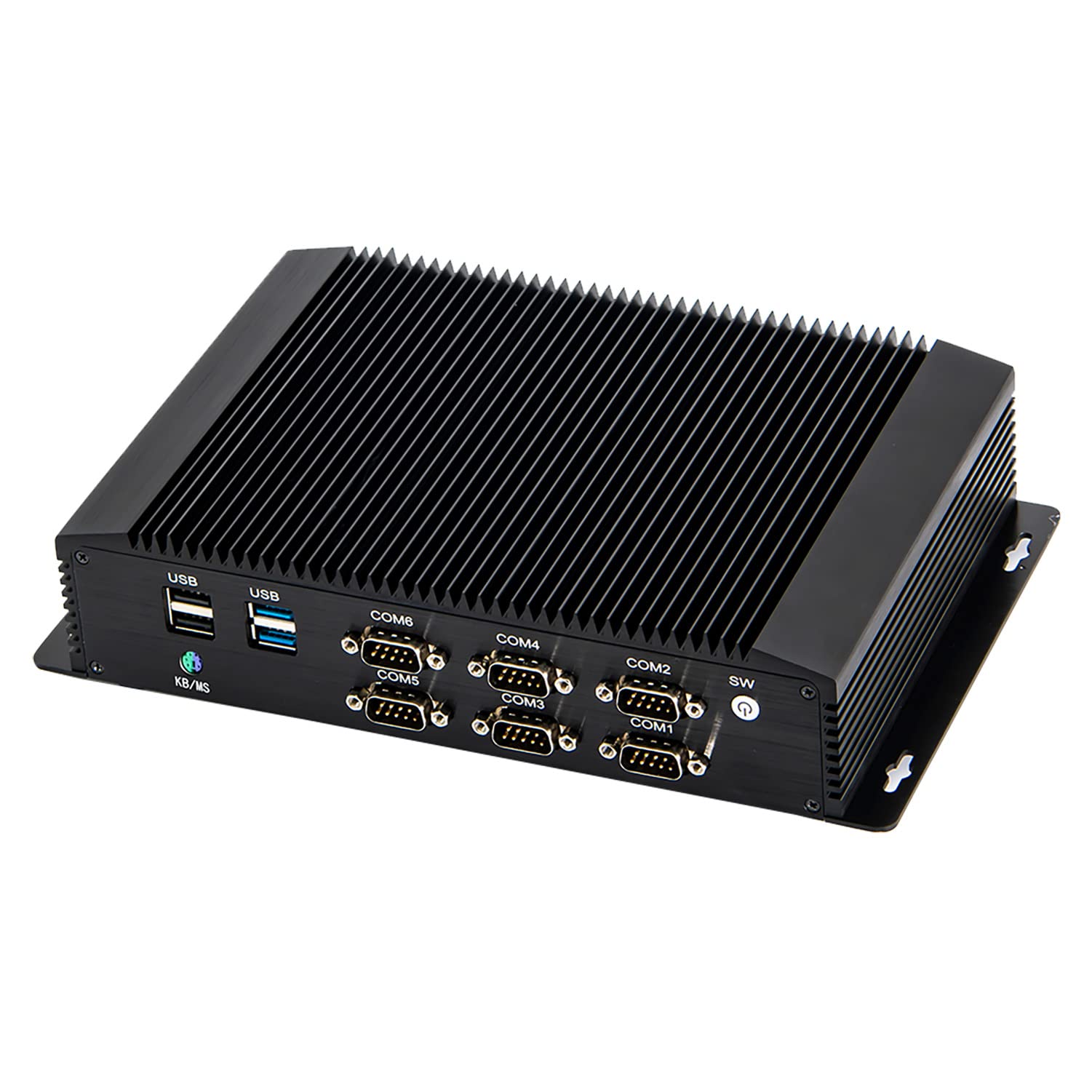 Міні-комп'ютер HUNSN IM06 I3 7020U 8G RAM 128G SSD 1TB HDD безвентиляторний 2 x LAN 6 x COM, фото №1