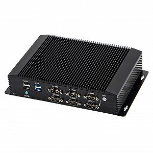 Міні-комп'ютер HUNSN IM06 I3 7020U 8G RAM 128G SSD 1TB HDD безвентиляторний 2 x LAN 6 x COM - Фото 1